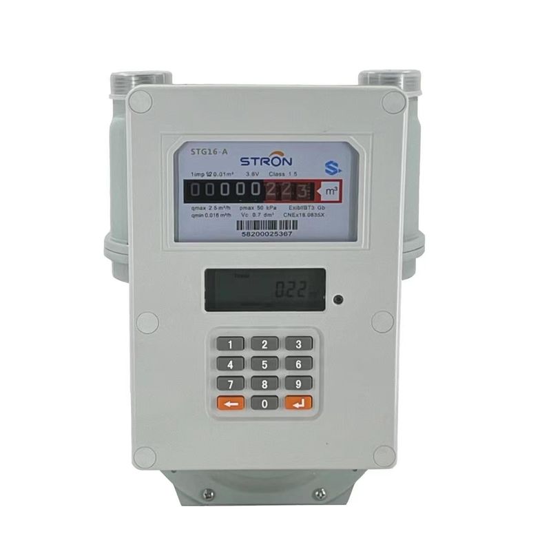 Industrial Grade Prepaid Gas Meter with Valve Control -30-60C Temperature Range 0.5 Bar to 10 Bar