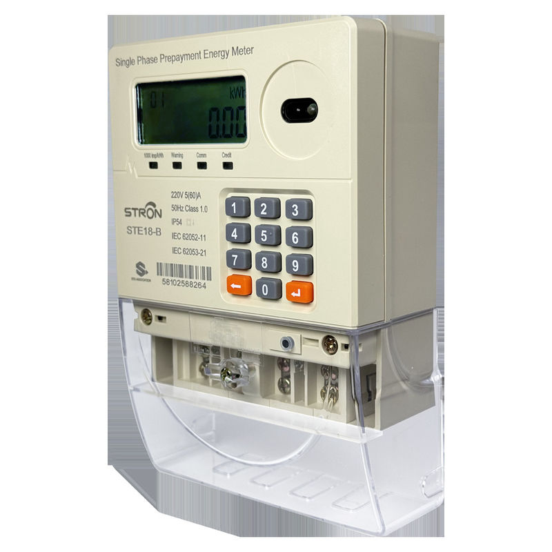 IP54 Προστασία από εισροές και λειτουργία πληκτρολογίου Έξυπνο προπληρωμένο μετρητή ηλεκτρικής ενέργειας για ακριβή μέτρηση