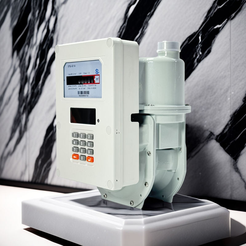 Industrial Grade Prepaid Gas Meter with Valve Control -30-60C Temperature Range 0.5 Bar to 10 Bar