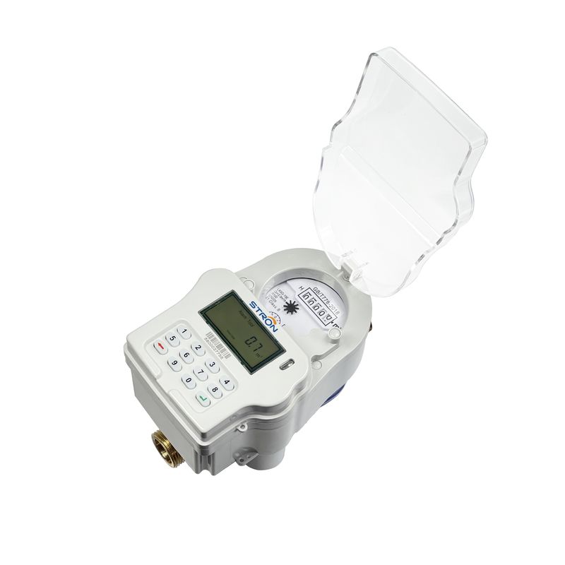 DN15/DN20/DN25 Προπληρωμένο μετρητή νερού εισόδου με σύστημα πώλησης Stronpay και μονάδα μέτρησης κυβικών μέτρων