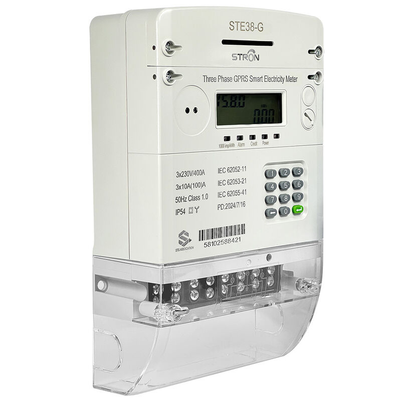 Τρεις φάσεις έξυπνο προπληρωμένο μετρητή ηλεκτρικής ενέργειας που χρησιμοποιεί το πληκτρολόγιο εισόδου και τον τύπο προπληρωμένου σήματος που υποστηρίζει τις διαδικασίες χρέωσης κοινής ωφέλειας