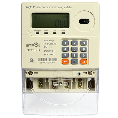 Smart Prepaid Electricity Meter enabling real-time consumption monitoring and remote on off control for prepaid energy management